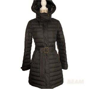Authentic Burberry Down Coat Black Size XS